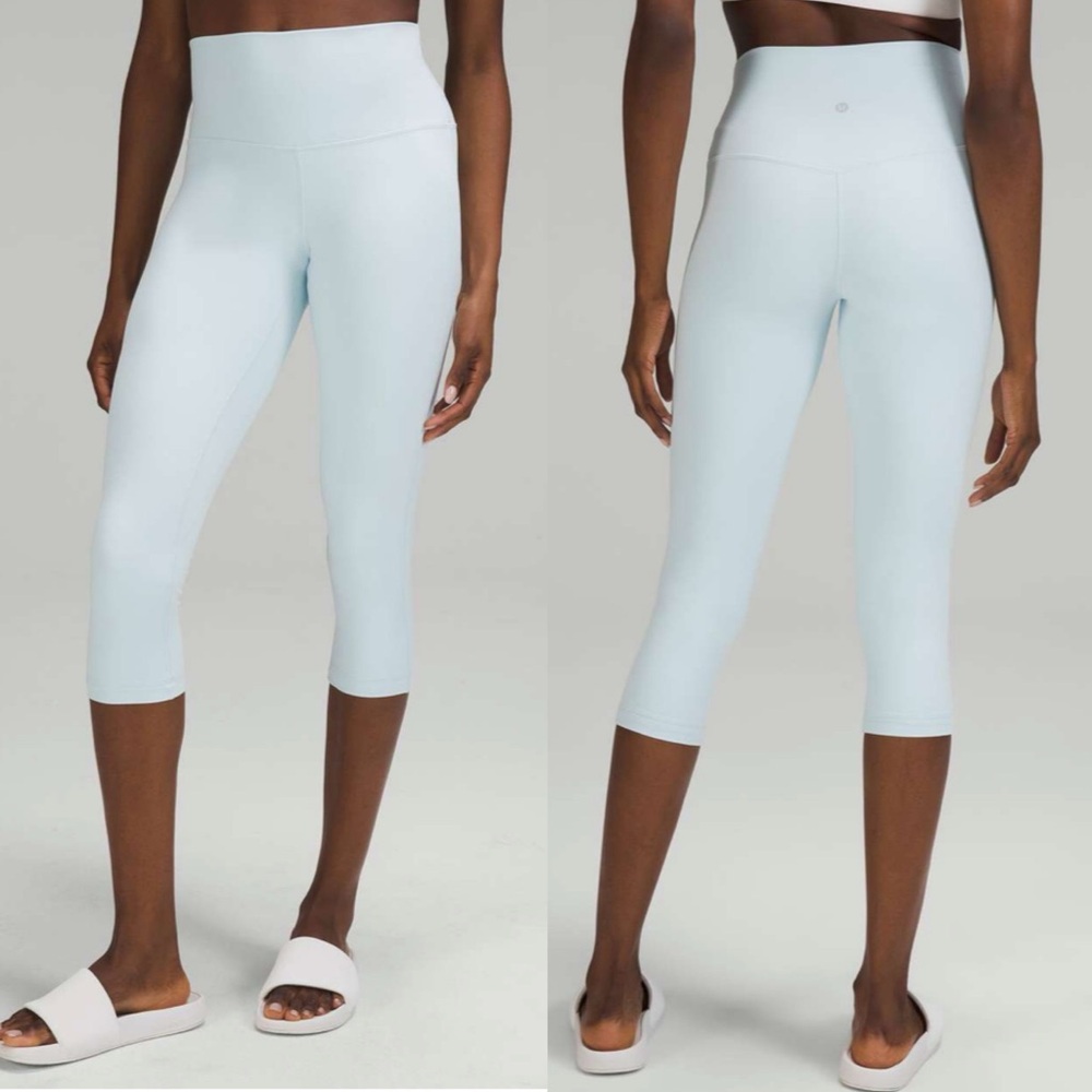 lululemon Align High Rise Crop 21” Legging Powdered Blue Sz 6